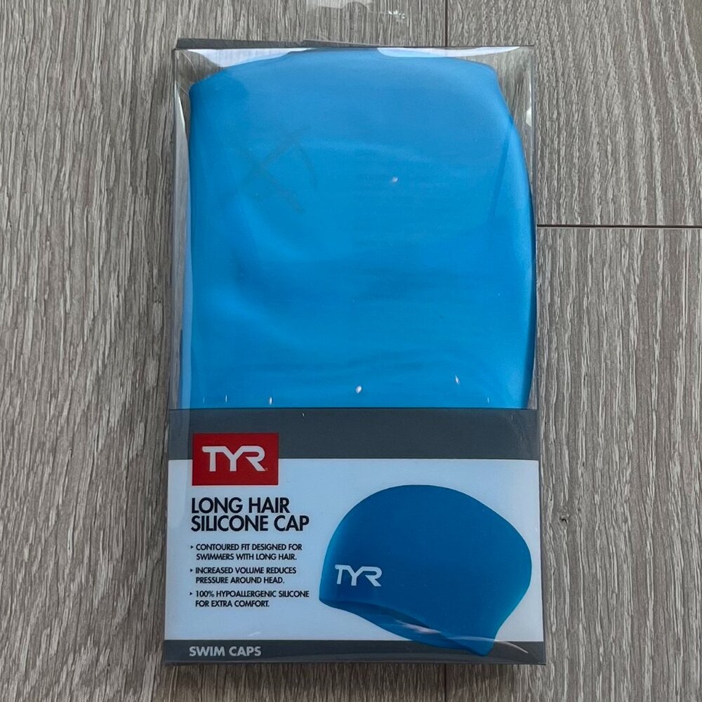 TYR Longhair Silicone Swim Cap NWT